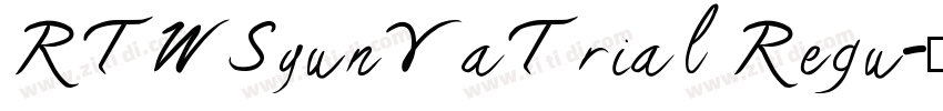 RTWSyunYaTrial Regu字体转换